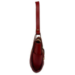 Fendi Red Leather Trim Zucca Compliation Shoulder Bag