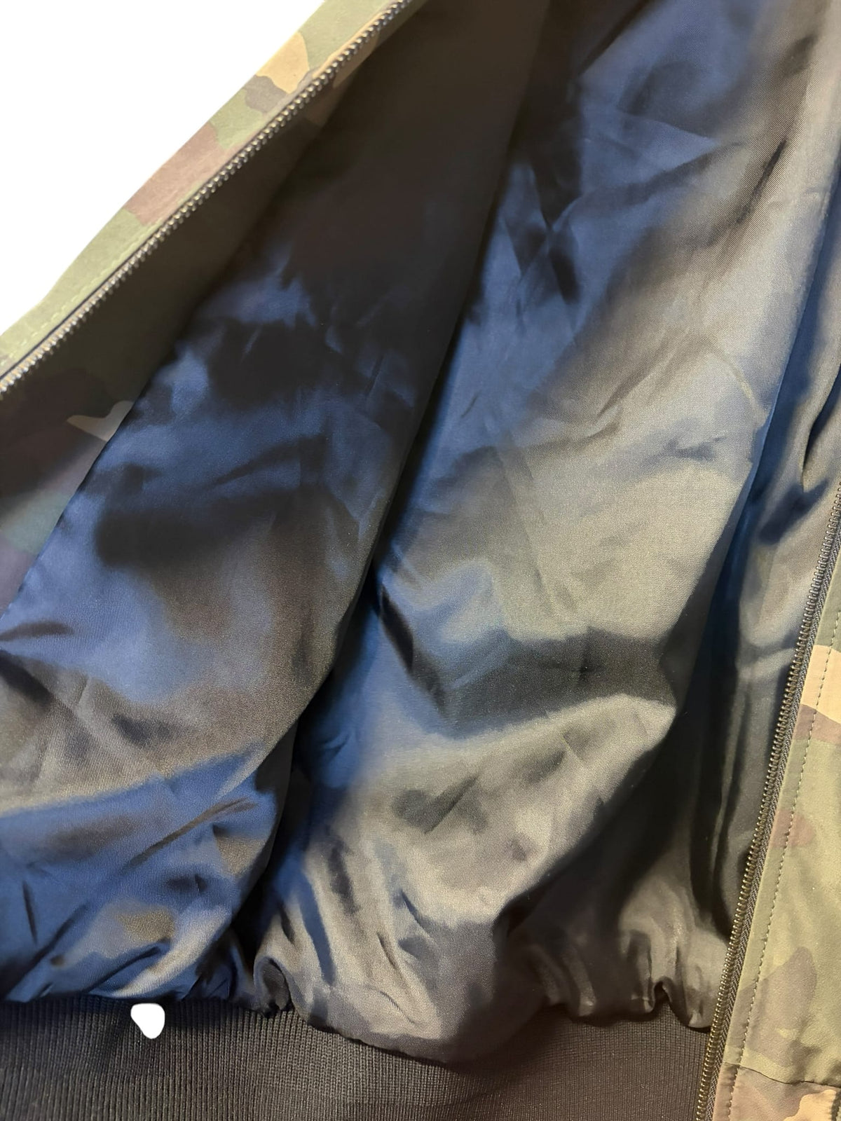 Coach Camo Bomber Jacket w/ Lambskin
