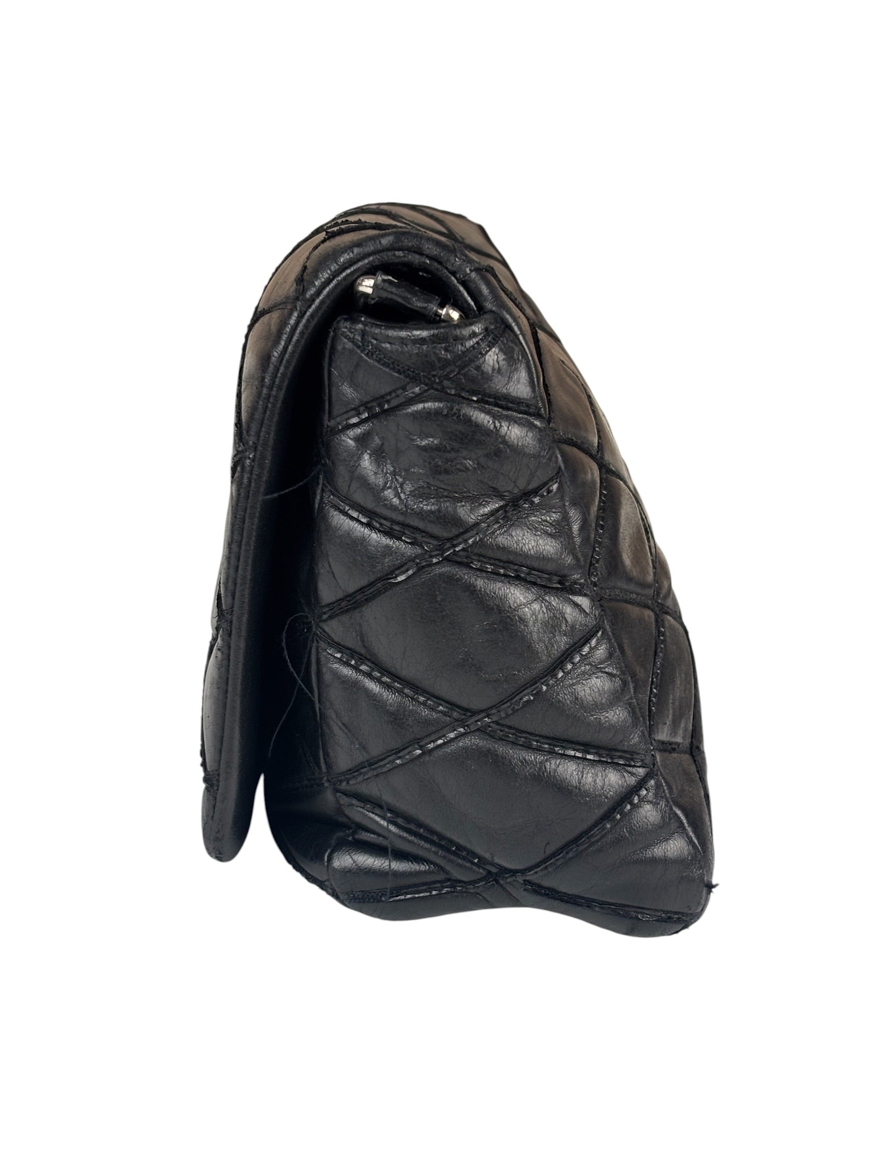 Louis Vuitton Black Quilted Lambskin Chain Flap Bag