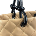Chanel Tan Quilted Leather Ligne Cambon Tote Bag 2004