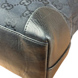 Gucci Black Leather Trim GG Canvas Tote Bag