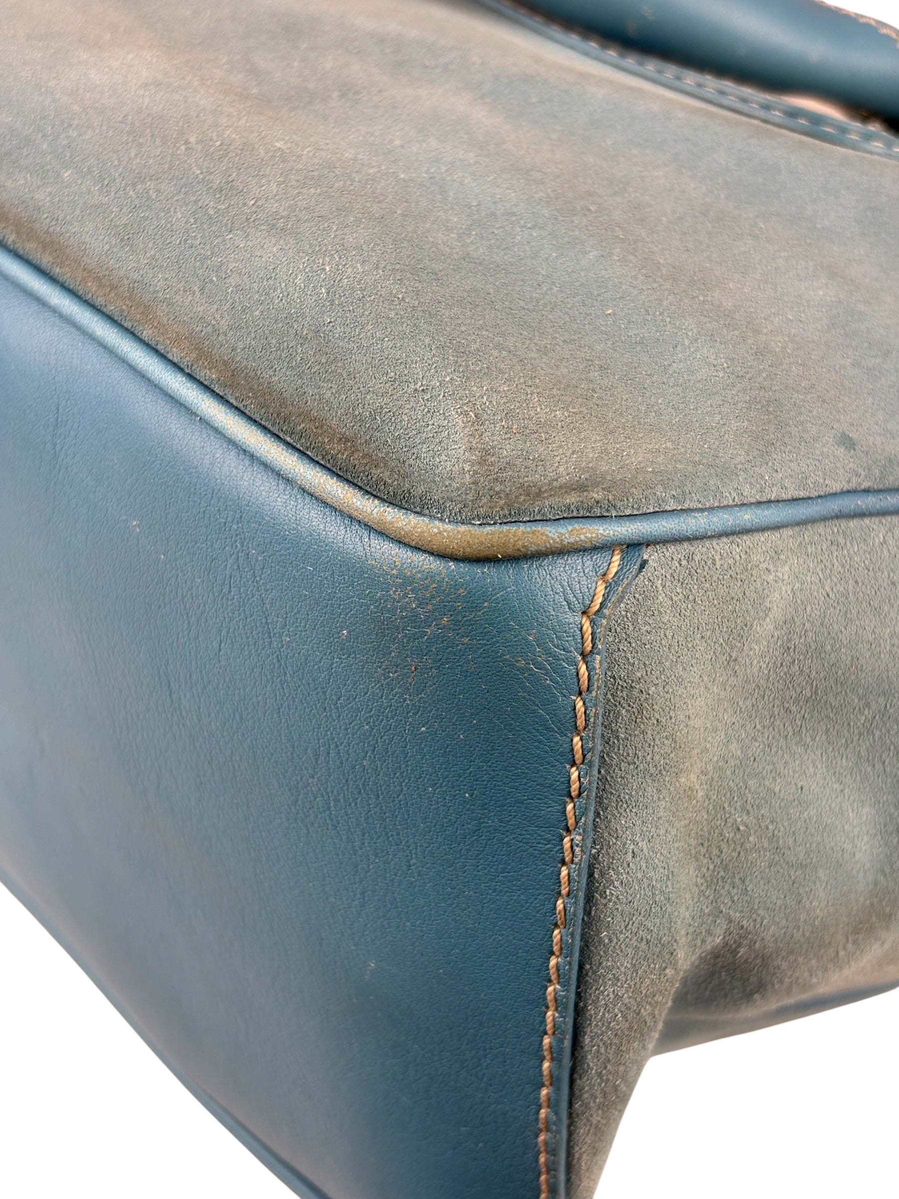 Celine Baby Blue Suede Leather Trip Boogie Handbag