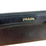 Prada Black Saffiano Leather Long Wallet