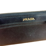 Prada Black Saffiano Leather Long Wallet