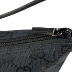 Gucci Black Canvas GG Print Mini Boat Pochette