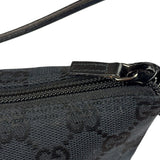 Gucci Black Canvas GG Print Mini Boat Pochette