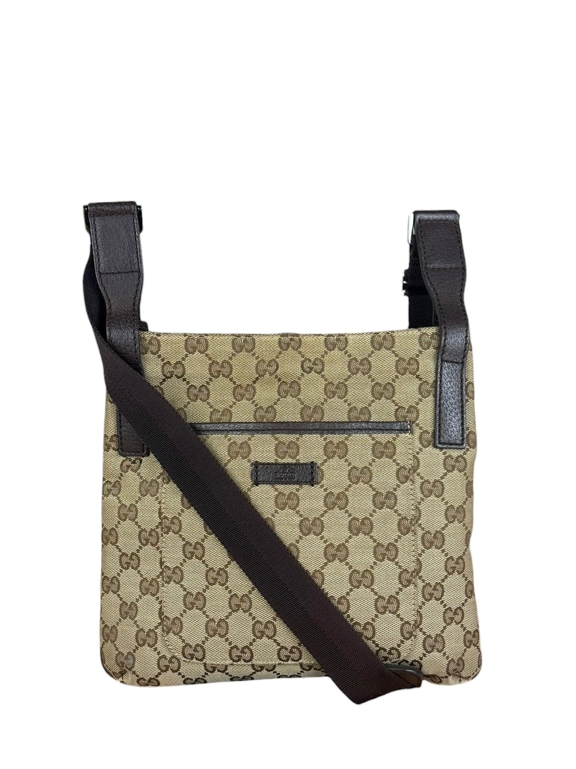 Gucci GG Vintage Beige/Brown Canvas Crossbody Bag