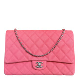 Chanel Coral Pink Matte Quilted Caviar Flap Shoulder Bag 2012