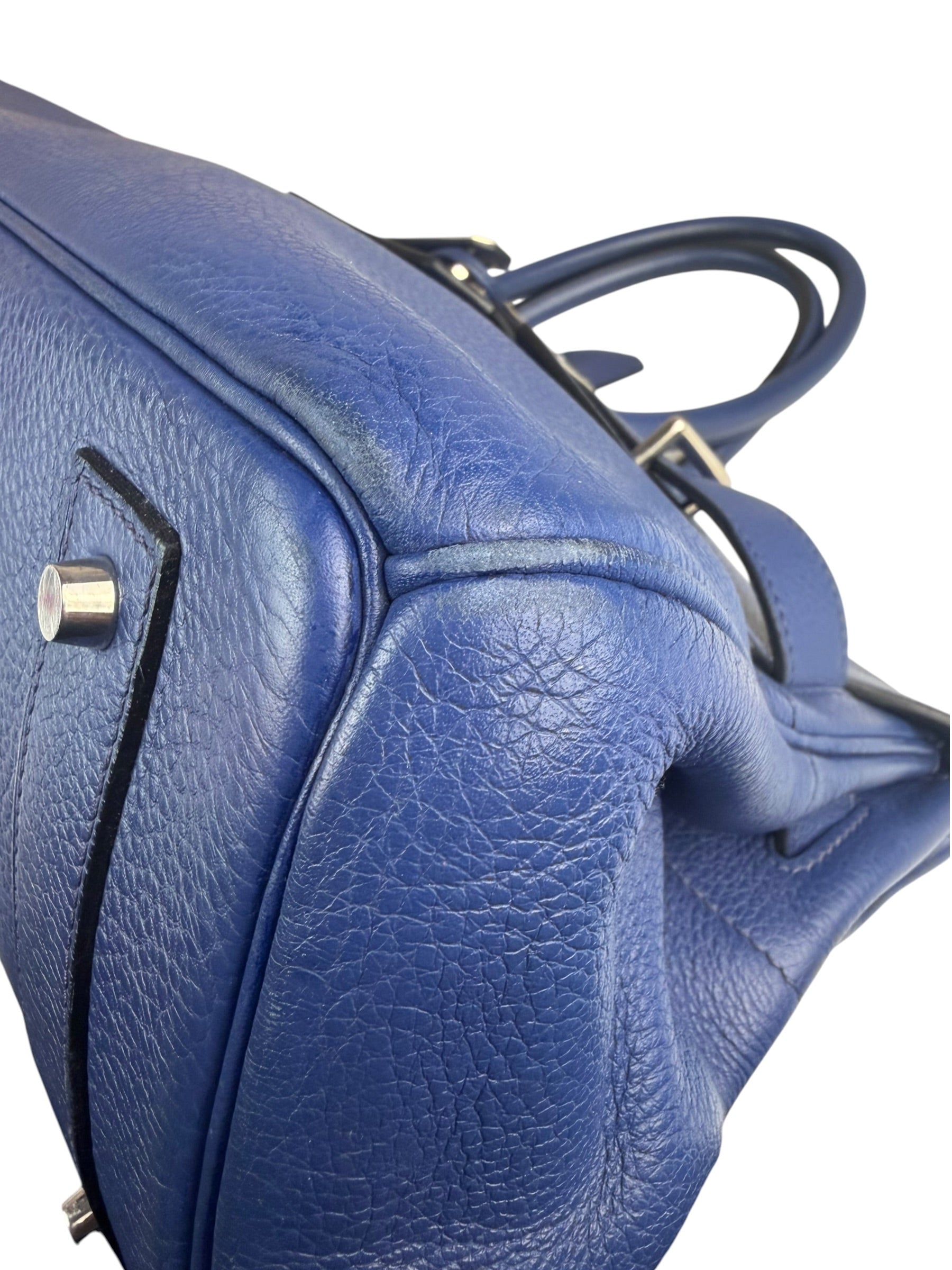 Hermes Blue Clemence Leather JPG Birkin 42 Palladium 2006