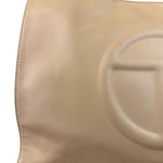 Telfar Cream Leather Medium Shopping Tote Bag