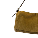 Fendi Brown Corduroy Baguette Shoulder Bag