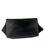 Celine Black Suede/Crocodile Embossed Leather Trapeze Two-Way Bag