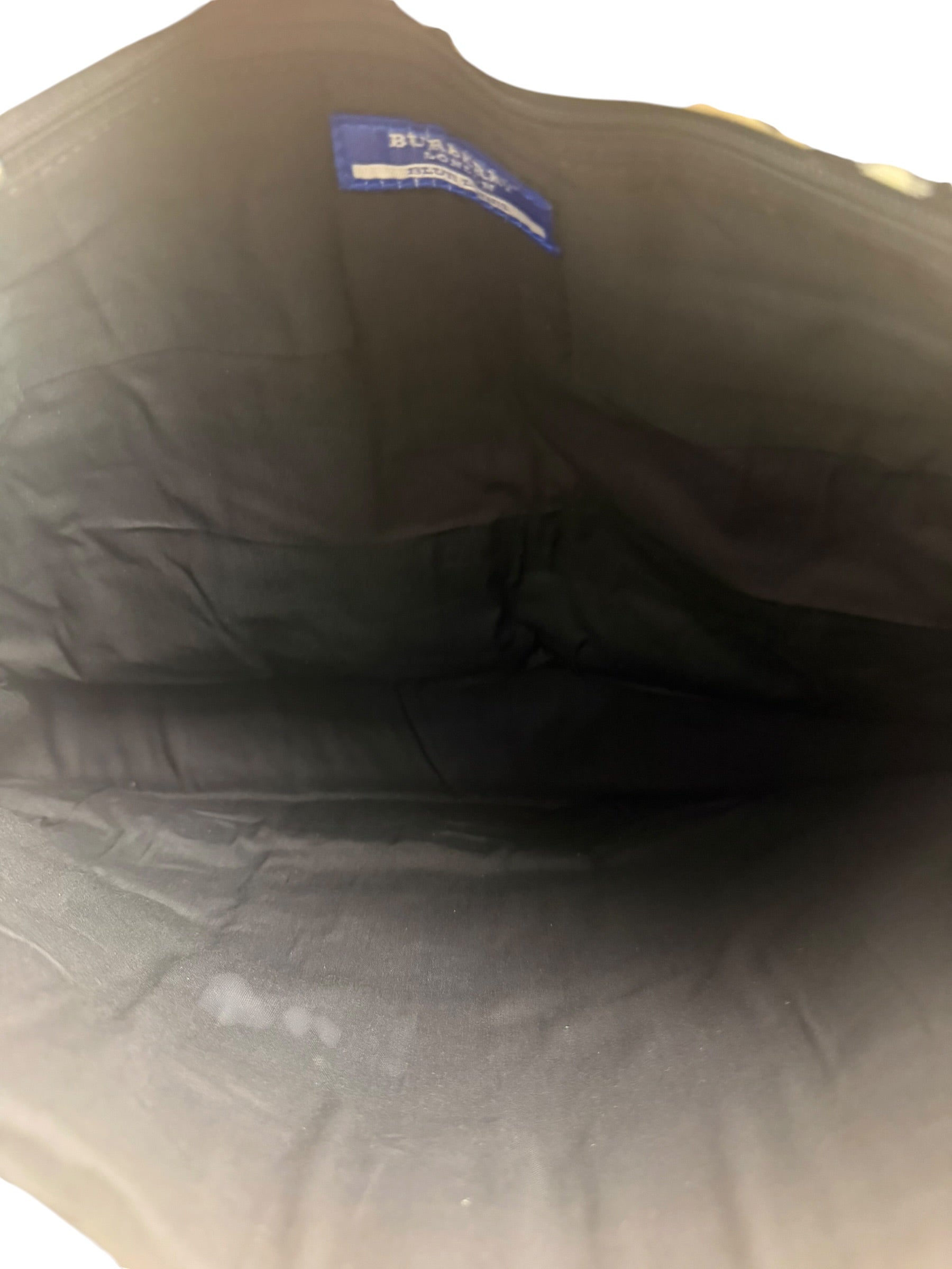 Burberry Vintage Blue Label Denim Nova Check Tote Bag