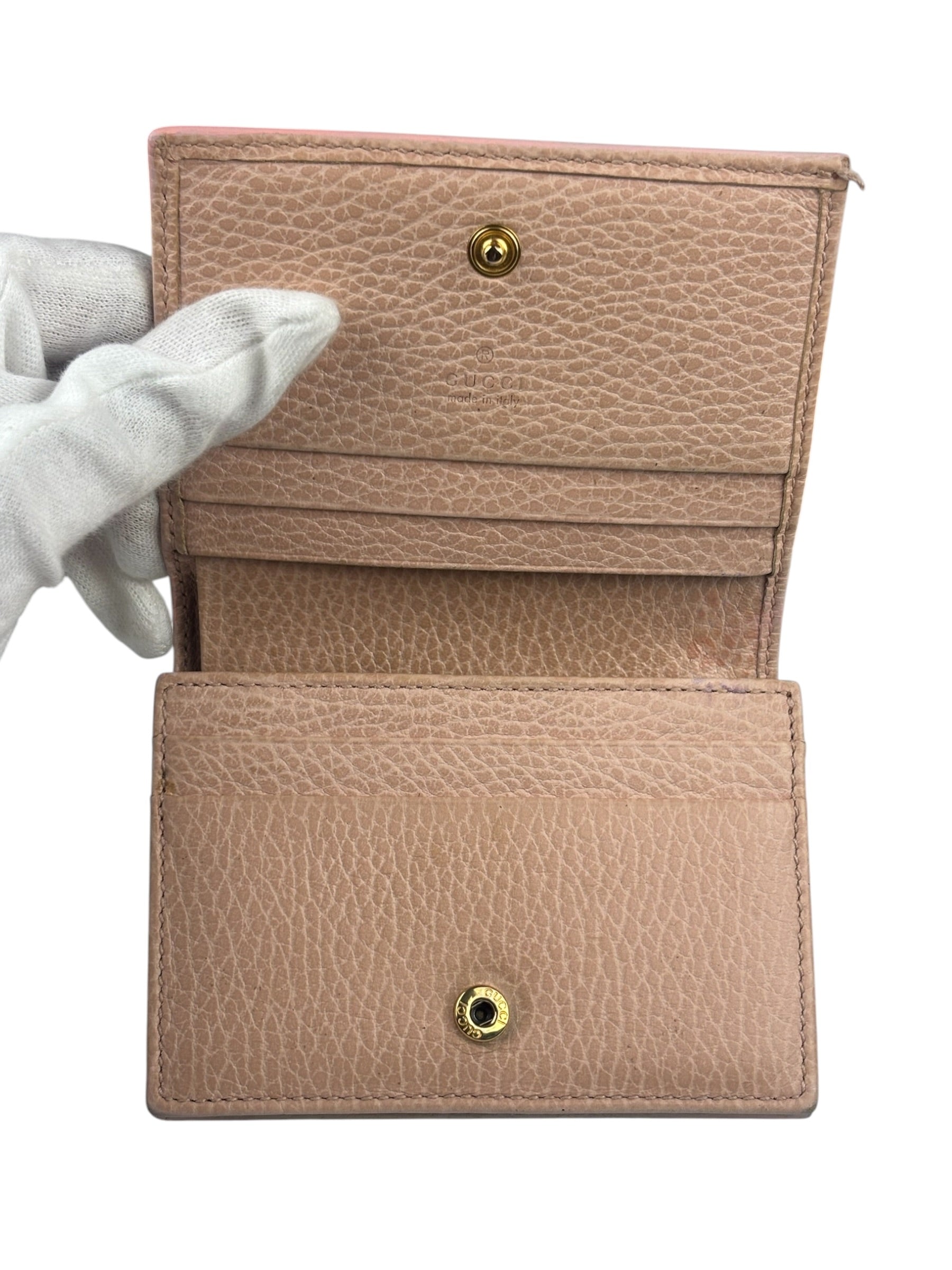 Gucci GG Nude Pink Leather Marmont Compact Eallet