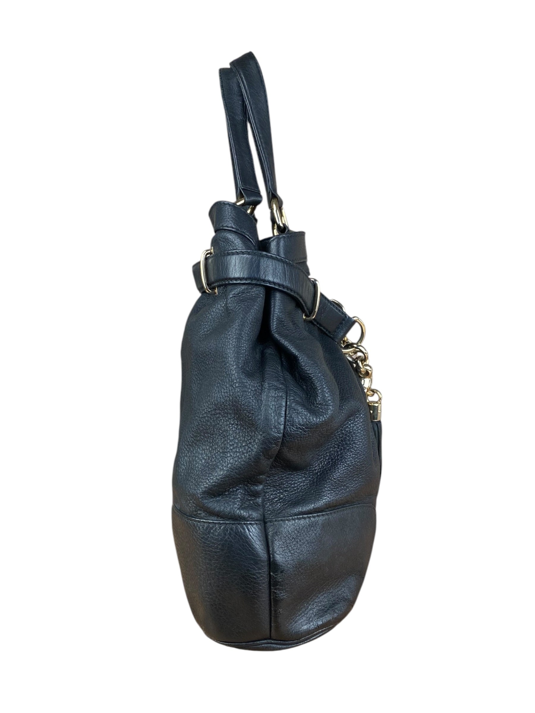Gucci Vintage Black Leather Sienna Tote