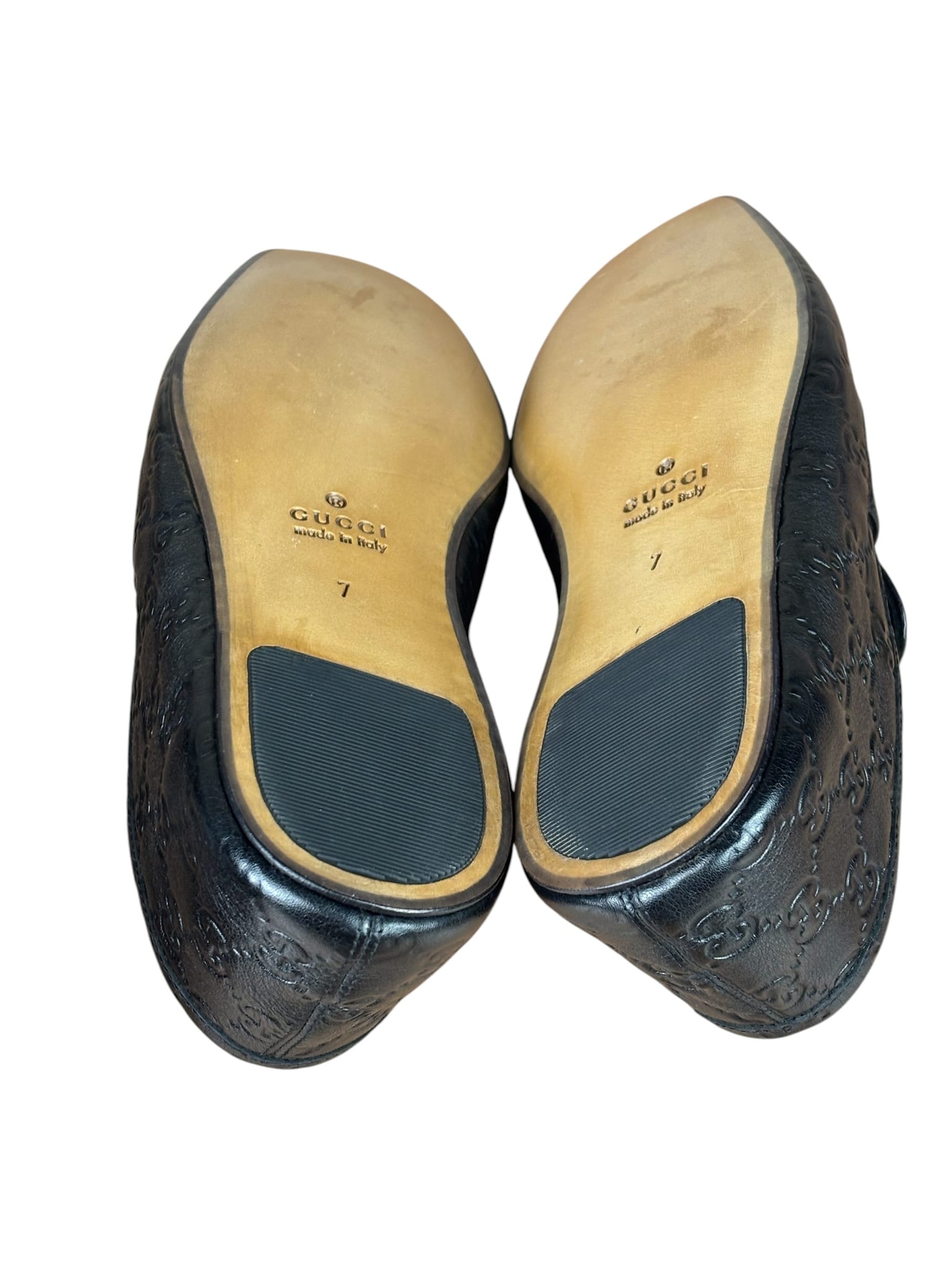 Gucci Black GG Leather Ragazzo Loafers