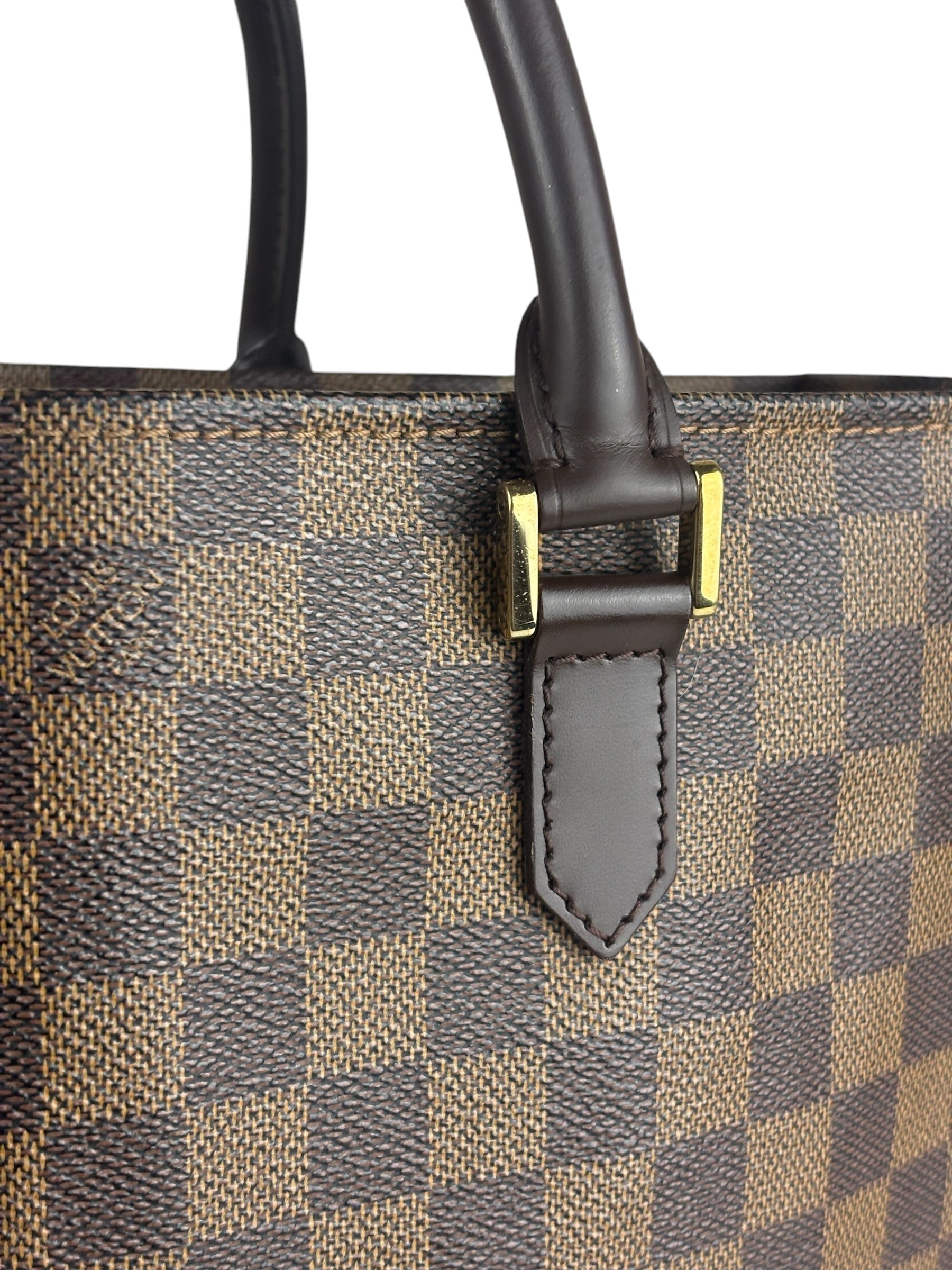 Louis Vuitton Damier Ebene Sac Plat Tote Bag MM