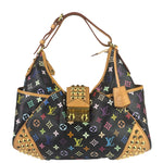 Louis Vuitton x Takashi Murukami Black Monogram Chrissie MM