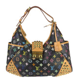 Louis Vuitton x Takashi Murukami Black Monogram Chrissie MM