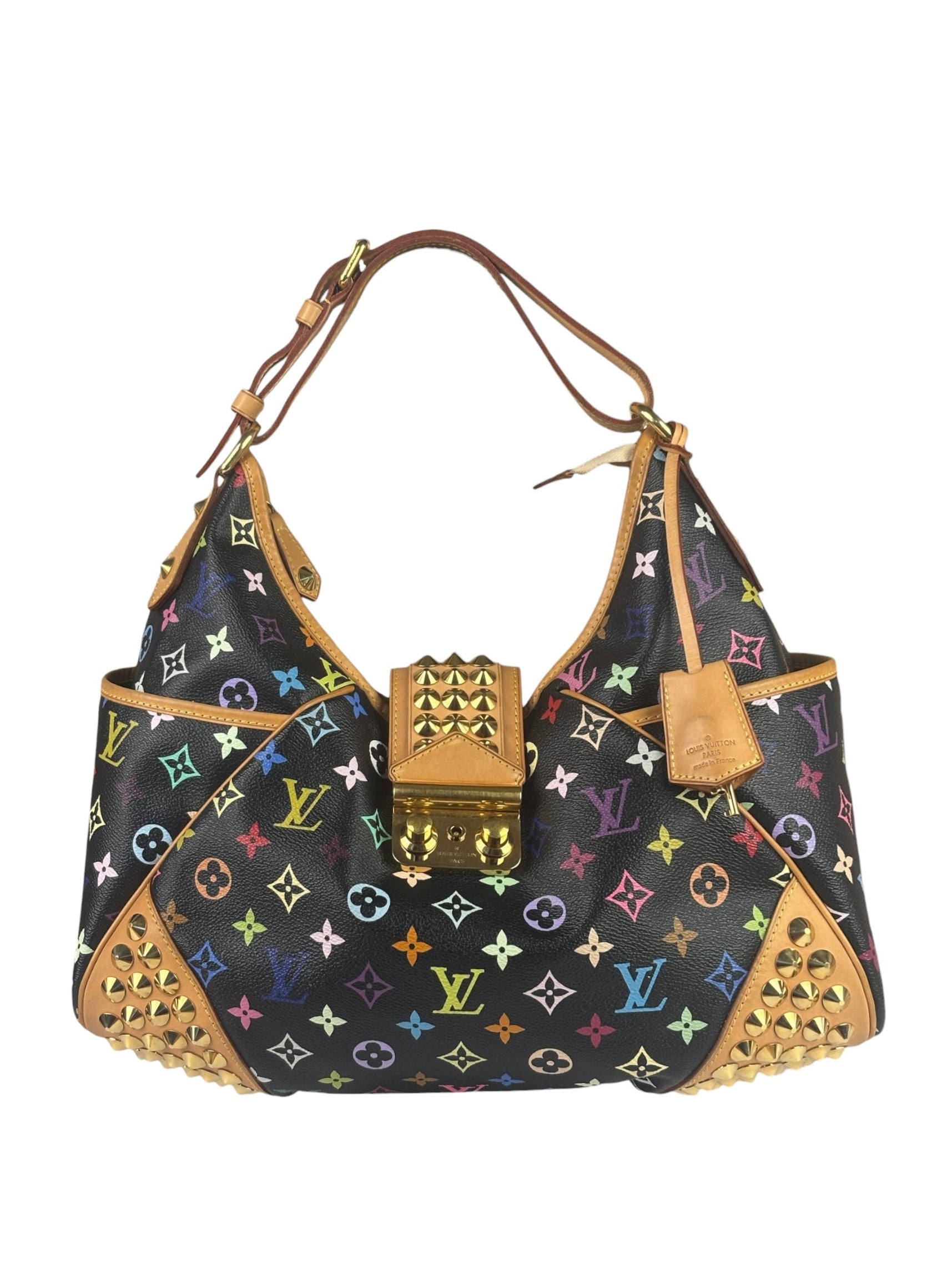 Louis Vuitton x Takashi Murukami Black Monogram Chrissie MM