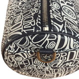 Dior Black/White Shawn Stussy Curvy Script Roller Bag