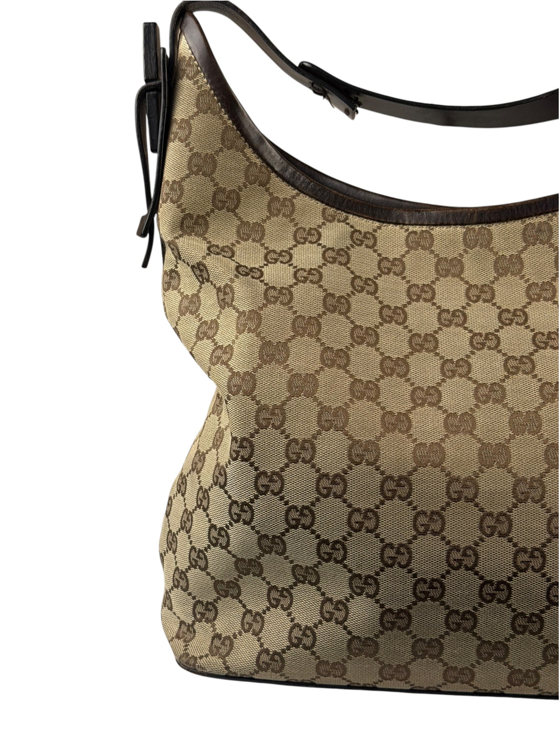 Gucci Brown GG Canvas Hobo Shoulder Bag
