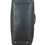 Salvatore Ferragamo Vintage Black Pebbled Leather Tote Bag