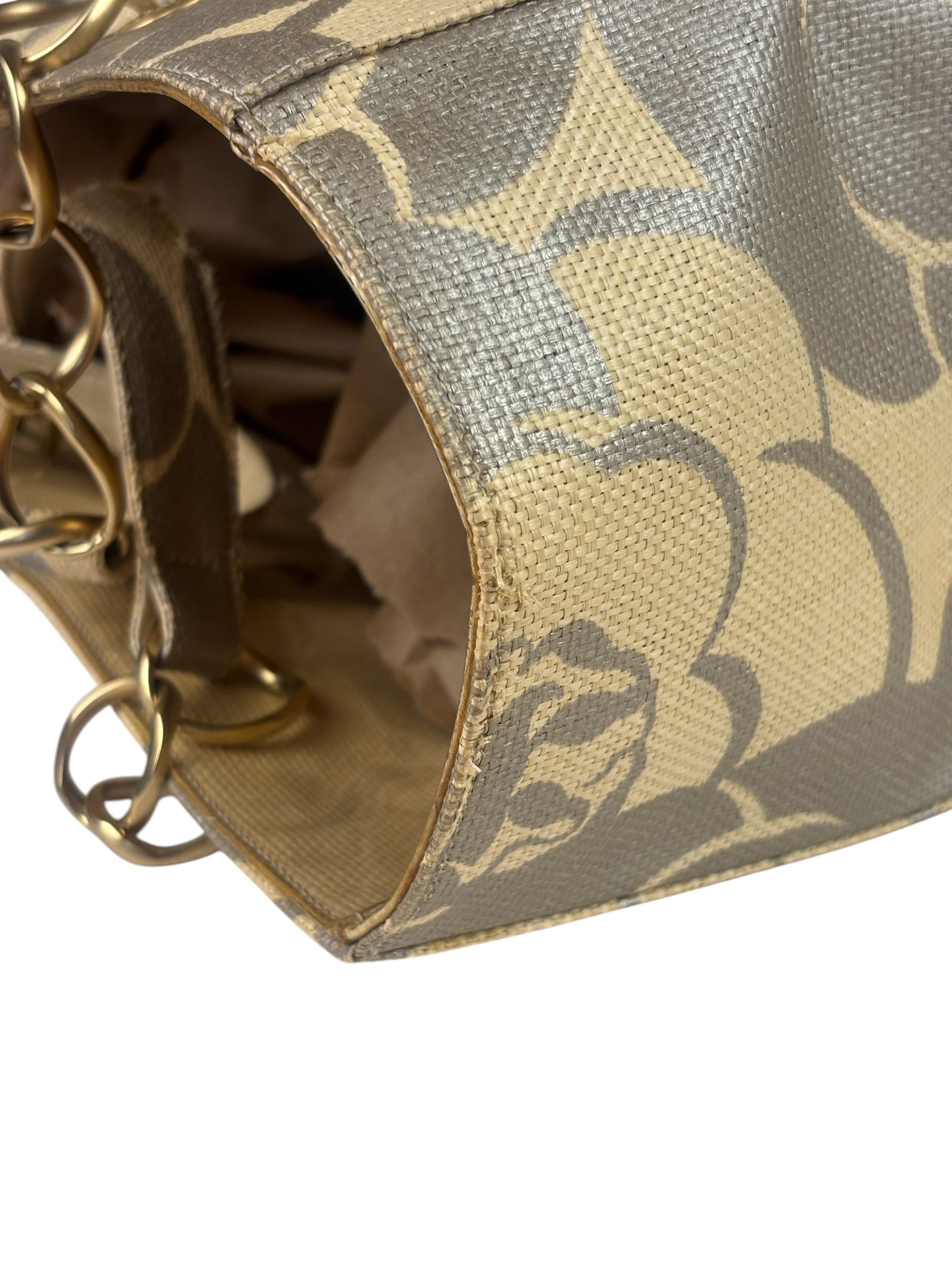 Chanel Camellia Raffia Tote 2004