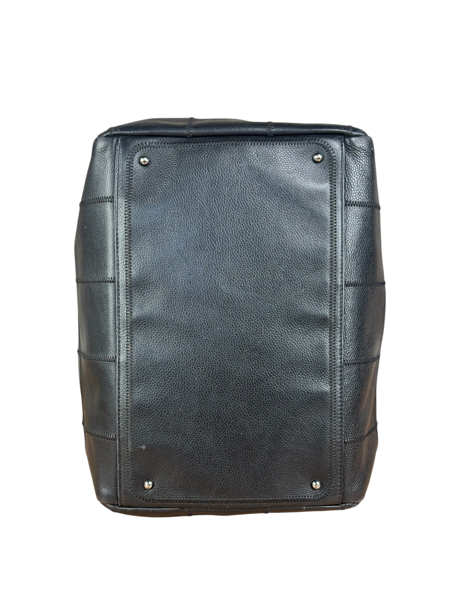 Chanel Black Chocolate Bar Bowling Hand Bag - 2003