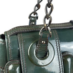 Fendi Vintage Green Patent Leather B Handbag
