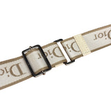 Christian Dior Beige Embroidered Trotter Flap Crossbody Bag