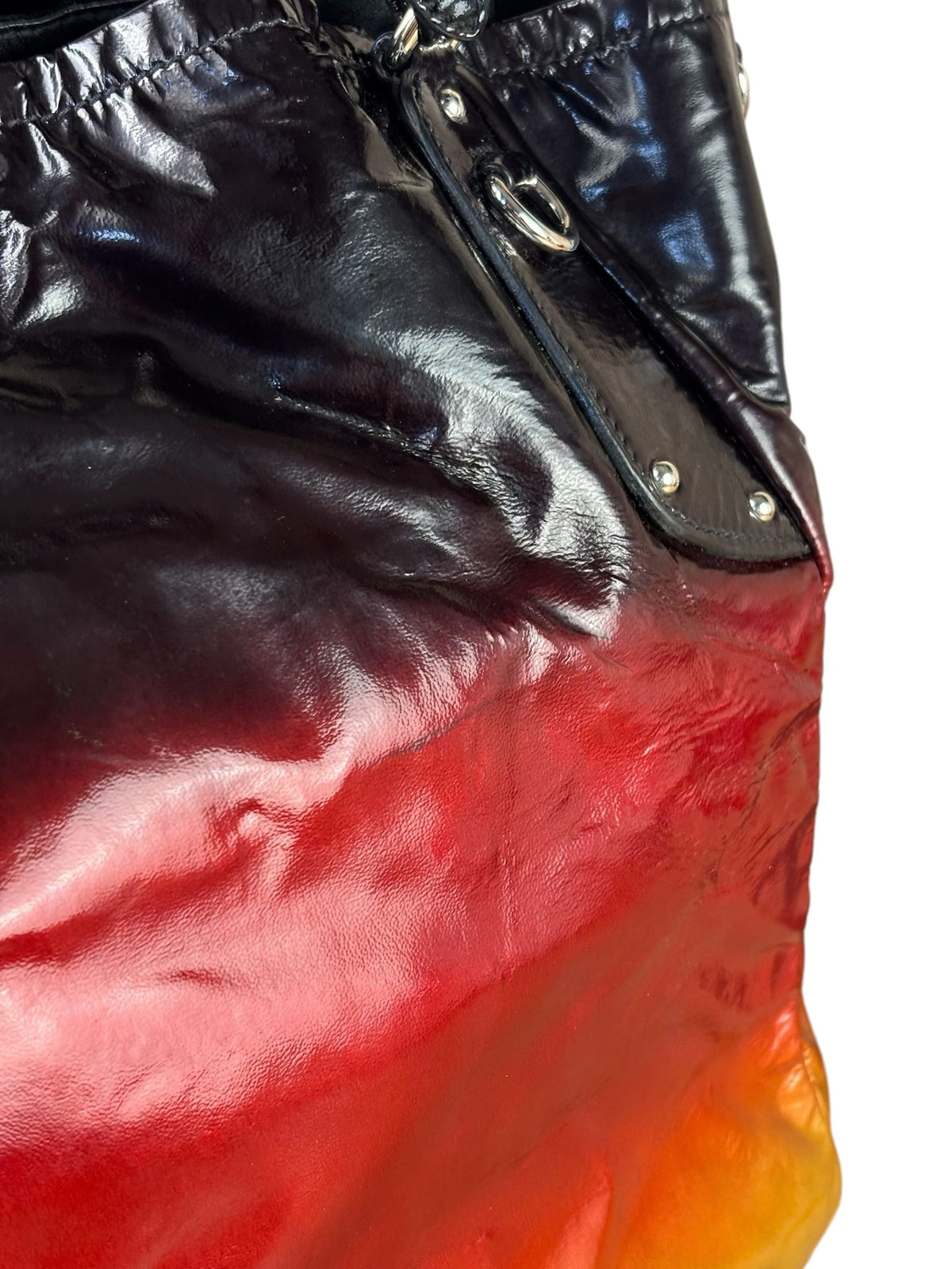 Prada Colorblock Patent Leather Vernice Sfumato Ombrè Handbag