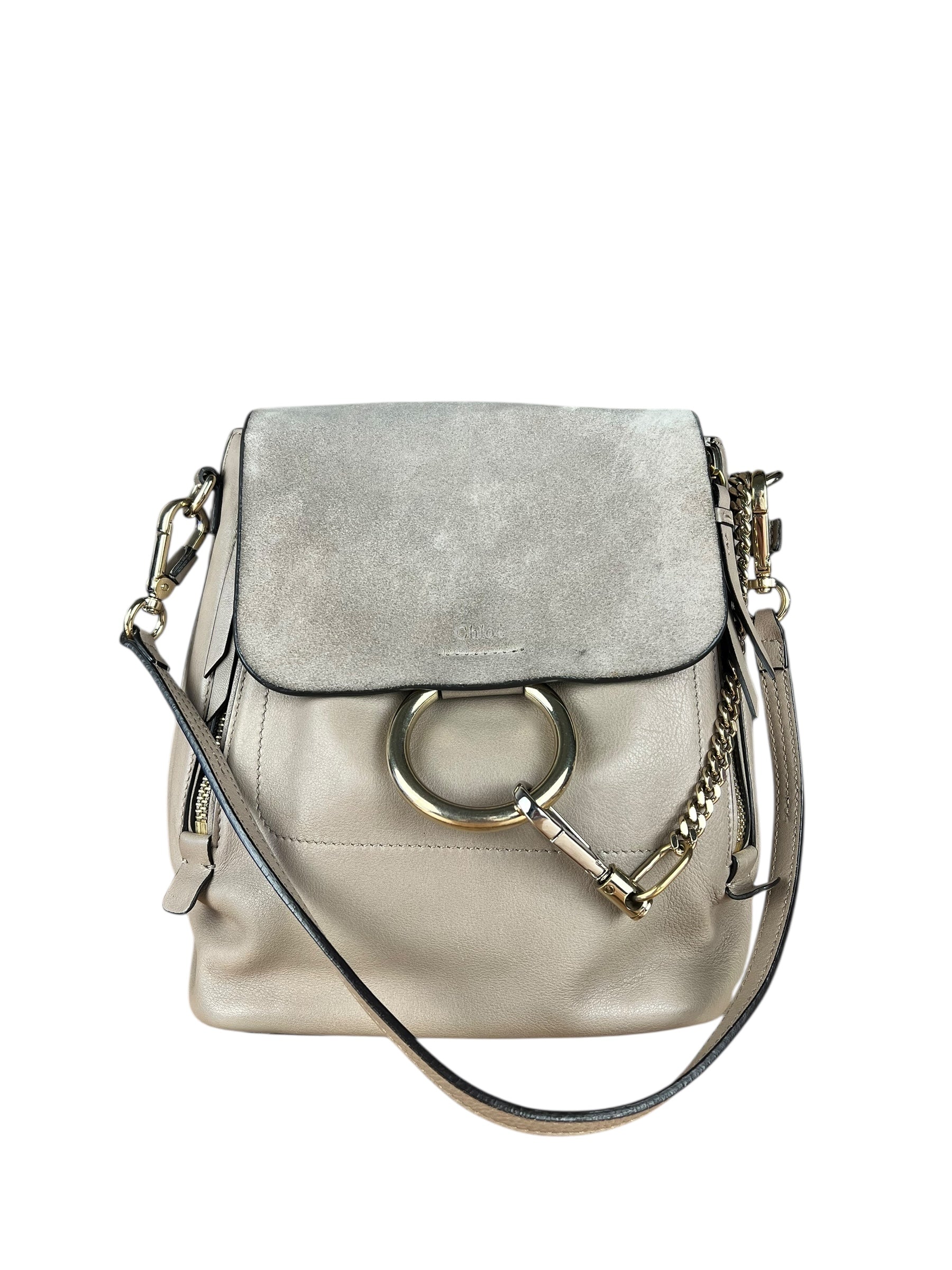 Chloe Faye Leather/Suede Backpack