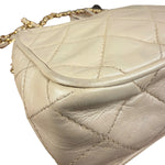 Chanel Beige Quilted Leather Chain Shoulder Bag