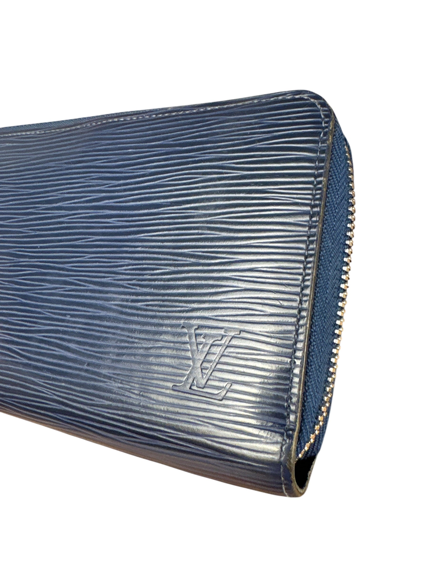 Louis Vuitton Navy Epi Long Zippy Wallet