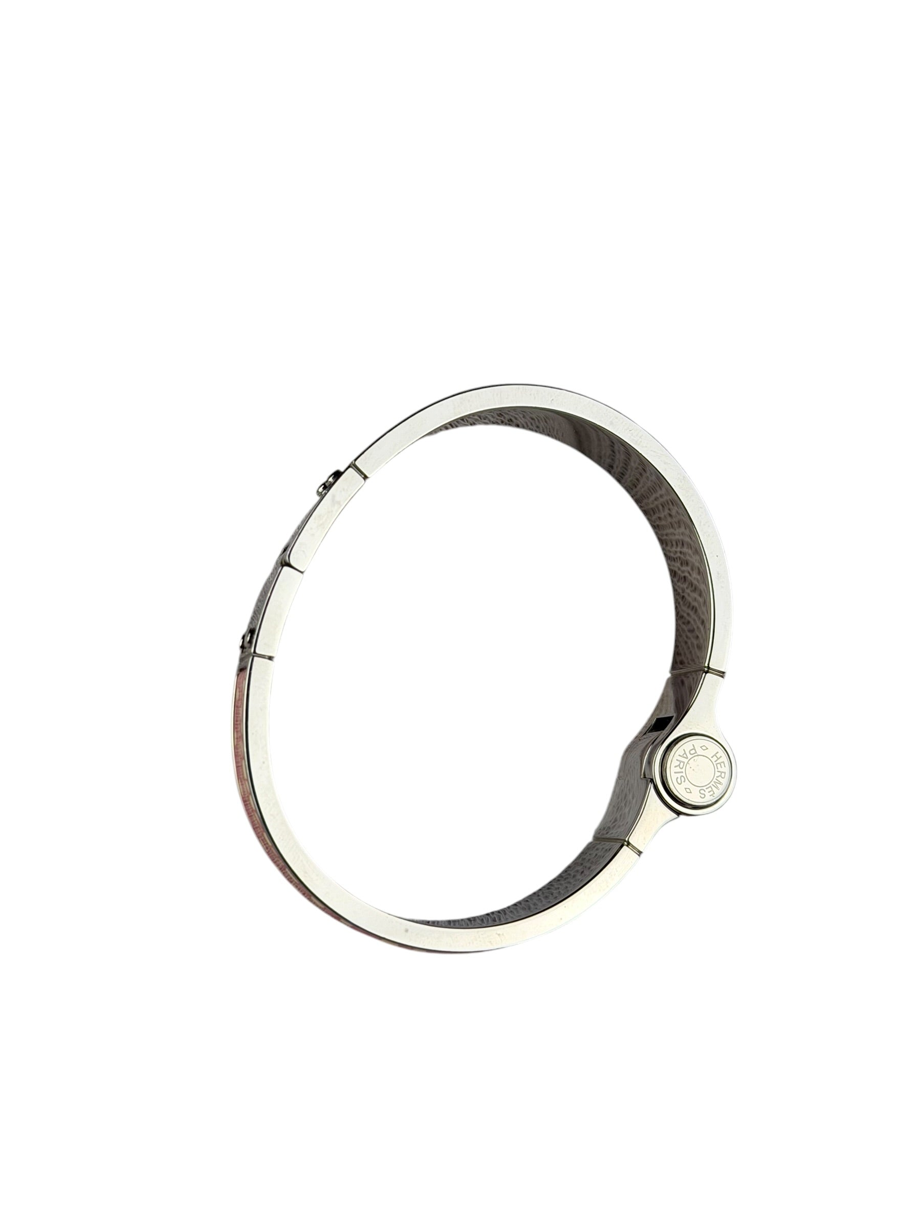 Hermes Charniere Enamel Hinged Bracelet/Cuff