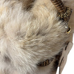 Ferragamo Vintage Fur Rattan Top Handle Bag