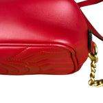 Gucci Leather GG Red Marmont Crossbody