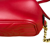 Gucci Leather GG Red Marmont Crossbody
