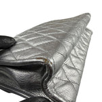 Chanel Vintage Metallic Silver Quilted Tassel Flap Bag 1997