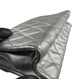 Chanel Vintage Metallic Silver Quilted Tassel Flap Bag 1997