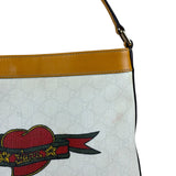 Gucci Vintage Tattoo Heart GG Shoulder Bag