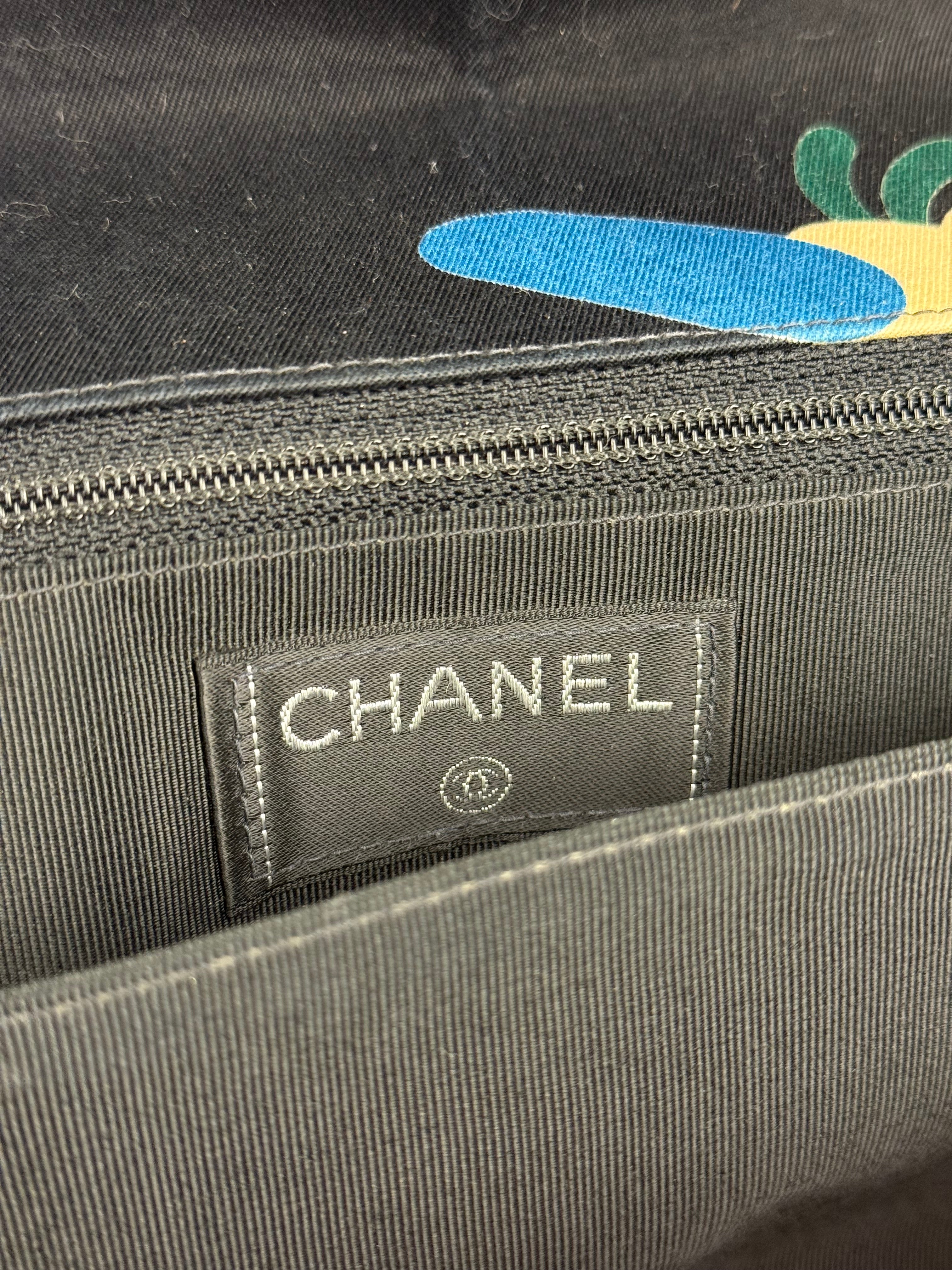 Chanel Multicolor Canvas Bird Print 2.55 Flap 2001