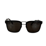 Prada Black Metal Double Bridge Sunglasses