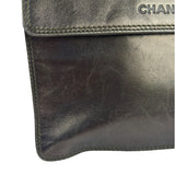 Chanel Vintage Metallic Bronze Lambskin Logo Messenger Bag 1997