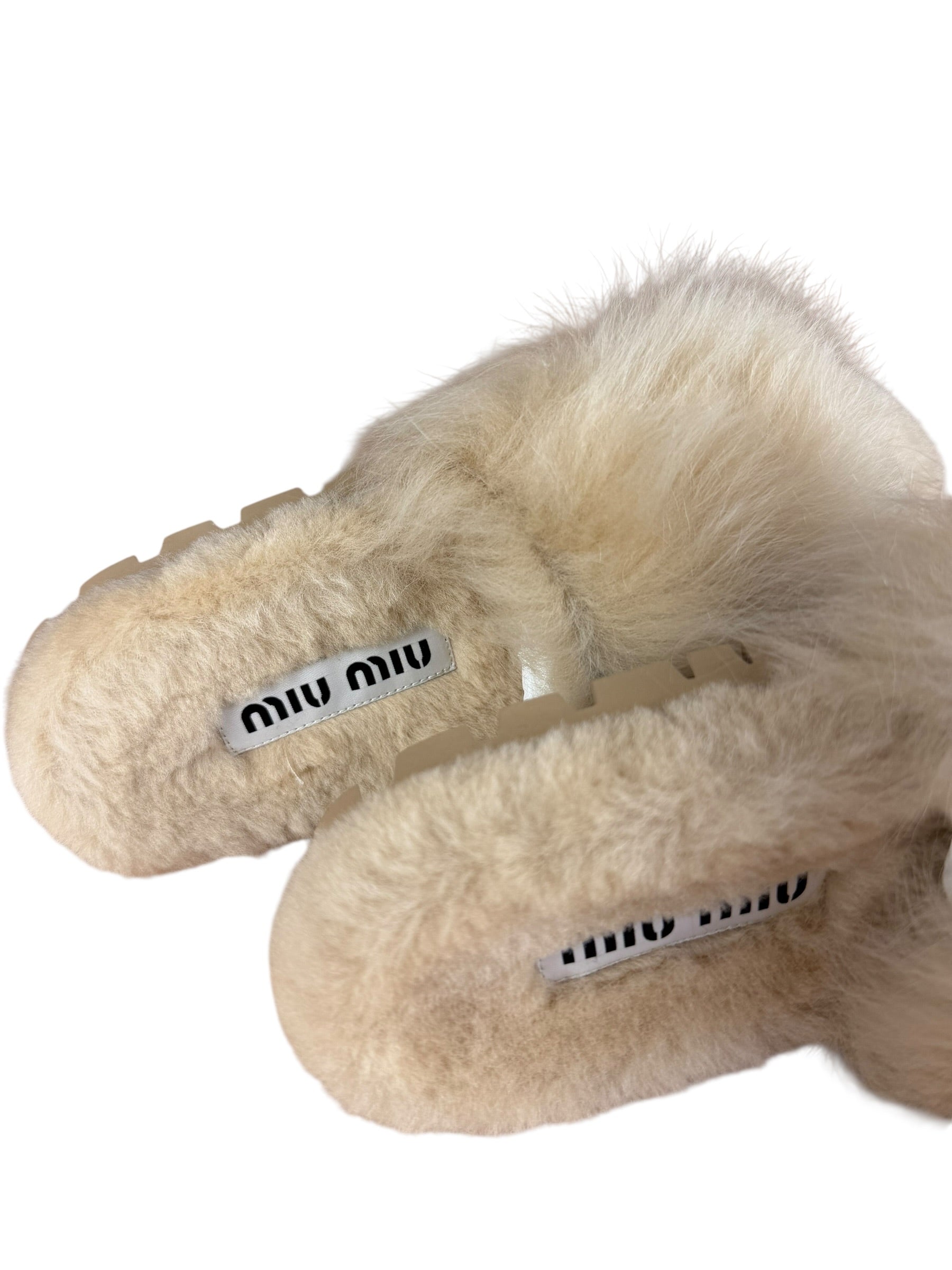 Miu Miu Calzature Donna Fuzzy Slides