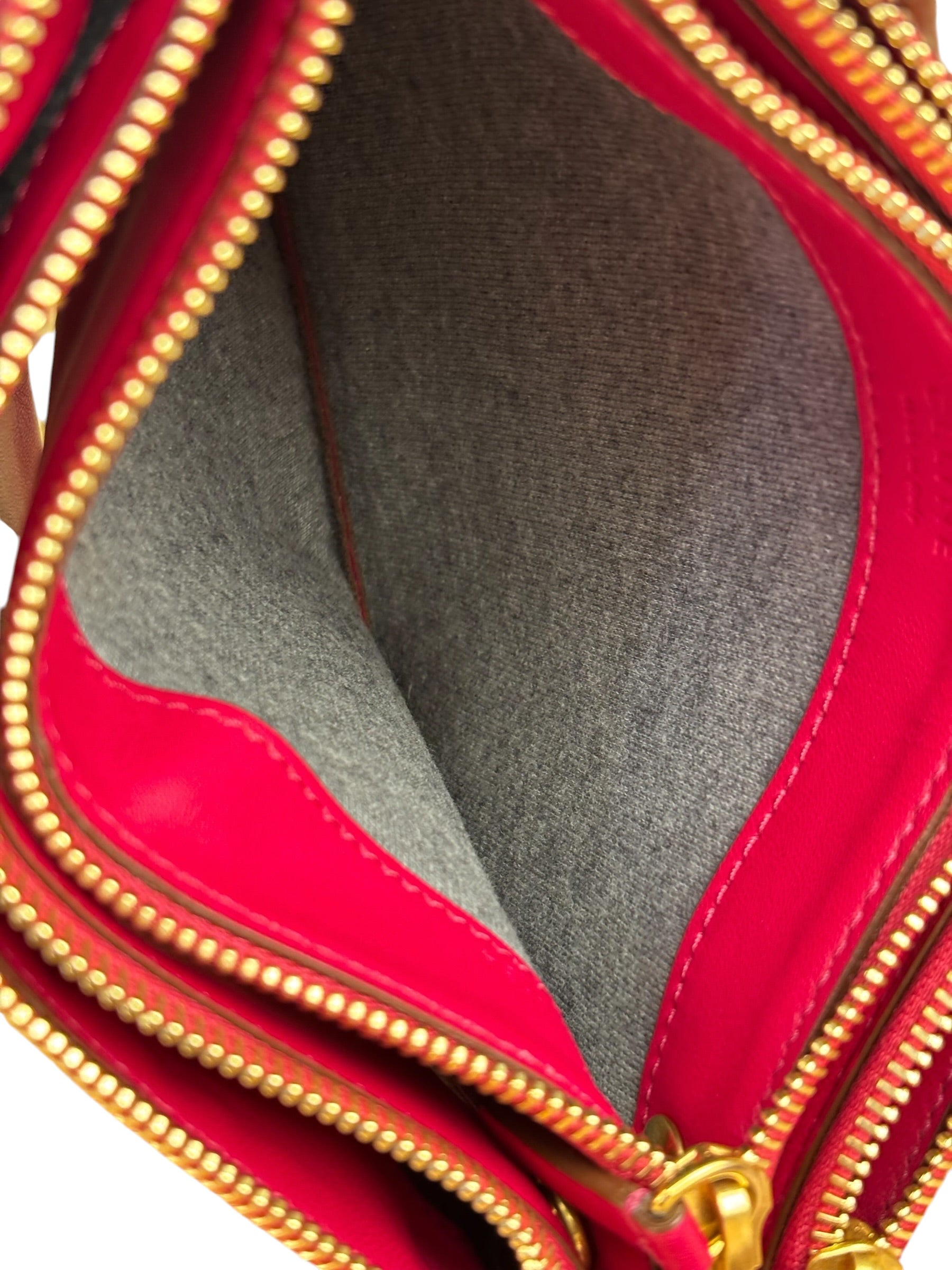 Celine Pink Leather Trio Crossbody Bag