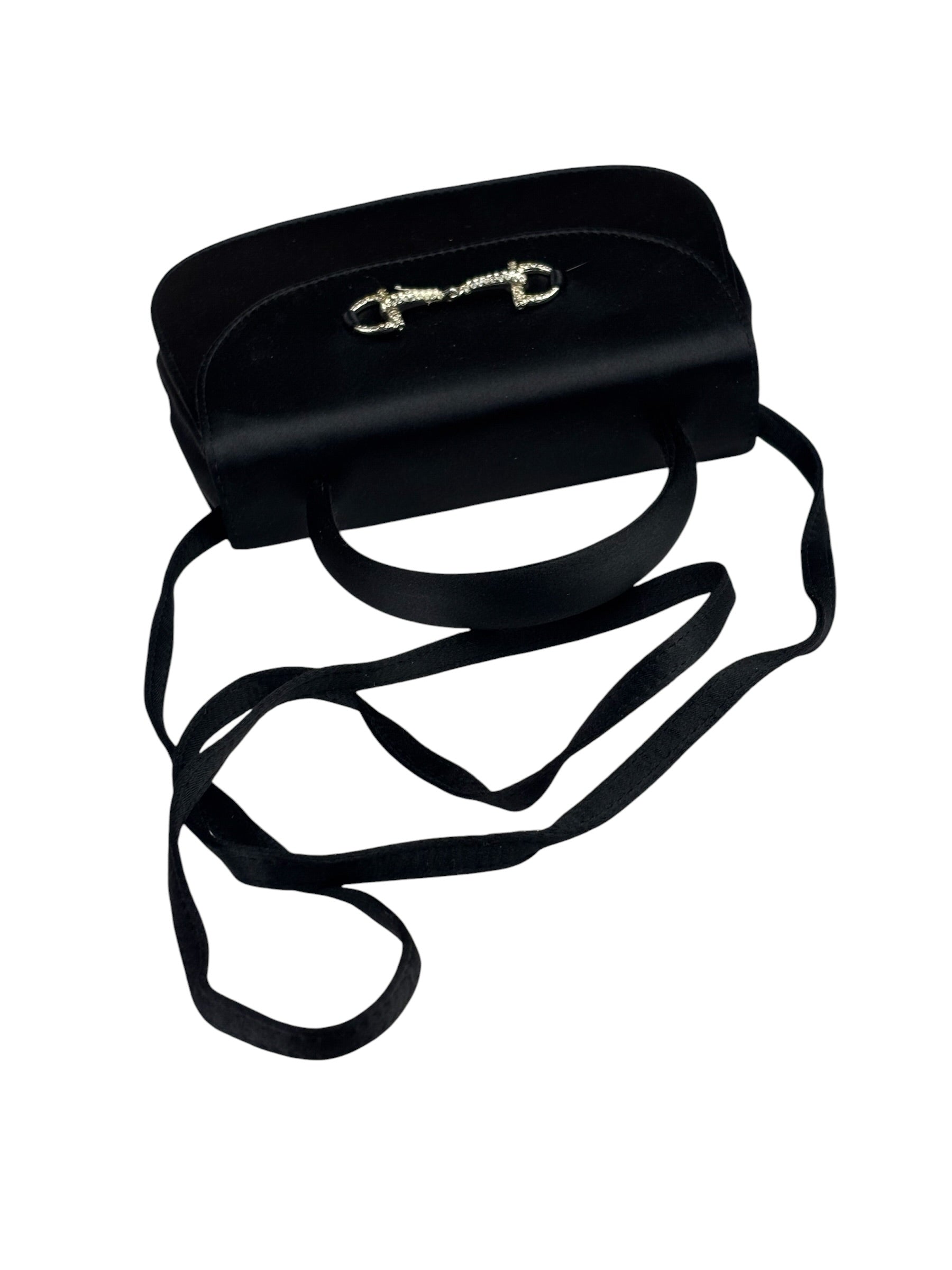 Gucci Vintage Satin Horsebit Top Handle Bag