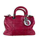 Christian Dior Red Granville Cannage 2Way Handbag