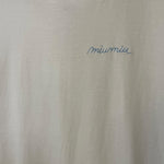 Miu Miu White Blue Embroidered Logo T-Shirt